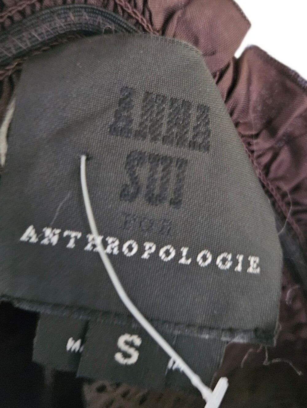 Anna Sui for Anthropologie Silk Skirt - Purple Doily Print - Picture 5 of 6